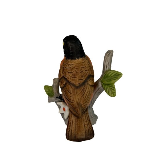 Vintage Porcelain Bird Figurine On Branch By Lefton Hand-Painted Accent 2.5” - Picture 4 of 8